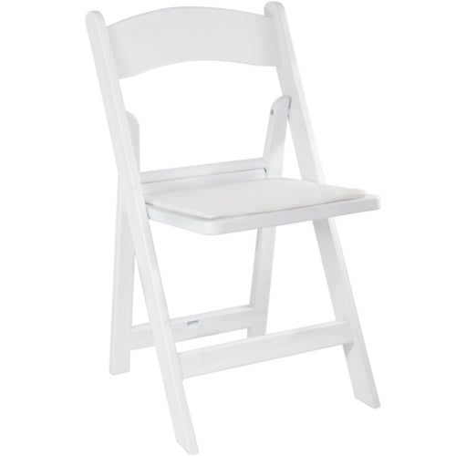 WHITE RESIN FOLDING CHAIR